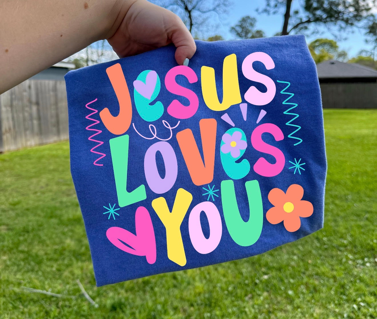 Jesus Loves You Comfort Color (Periwnkle)