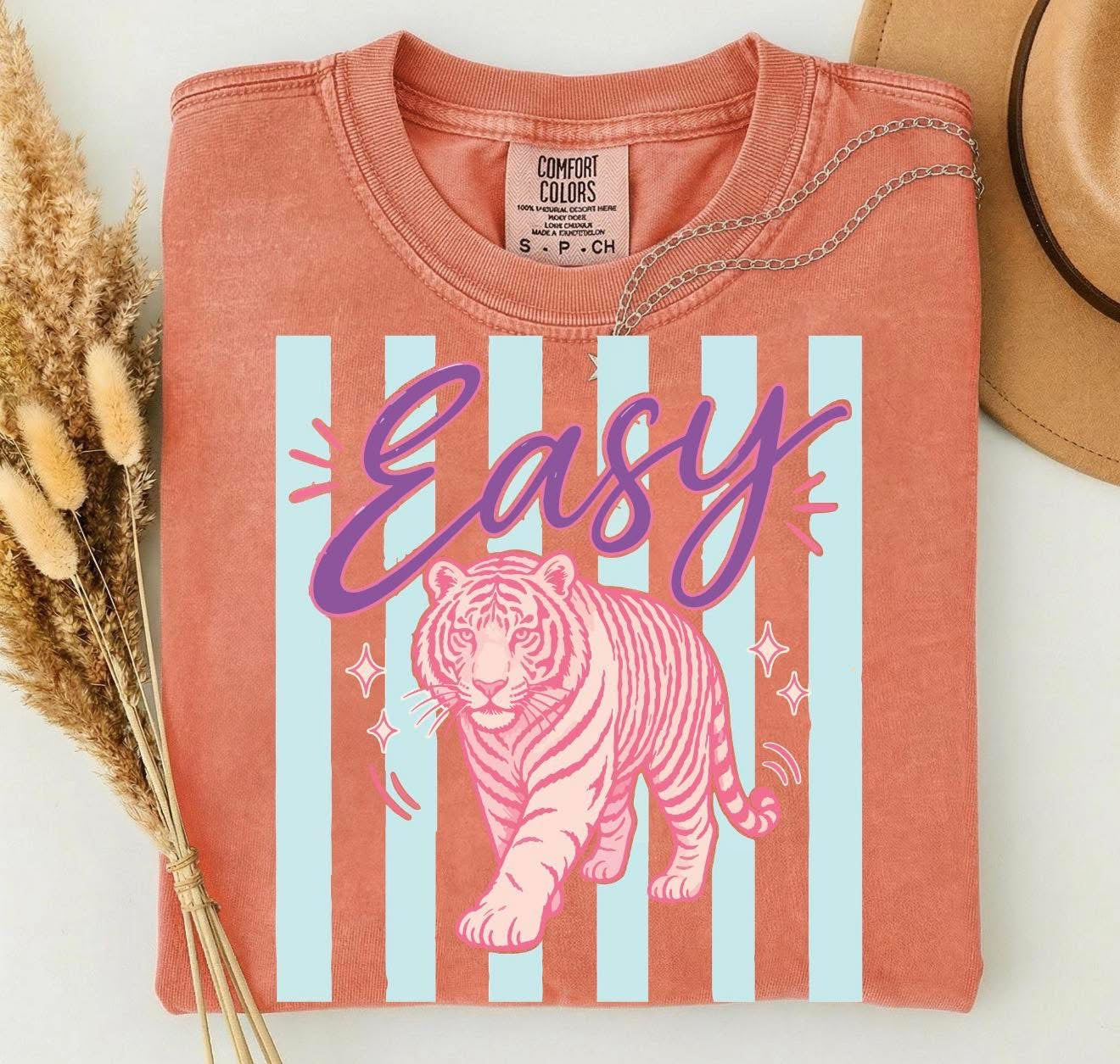 Easy Tiger Comfort Color Tee (Terracotta)