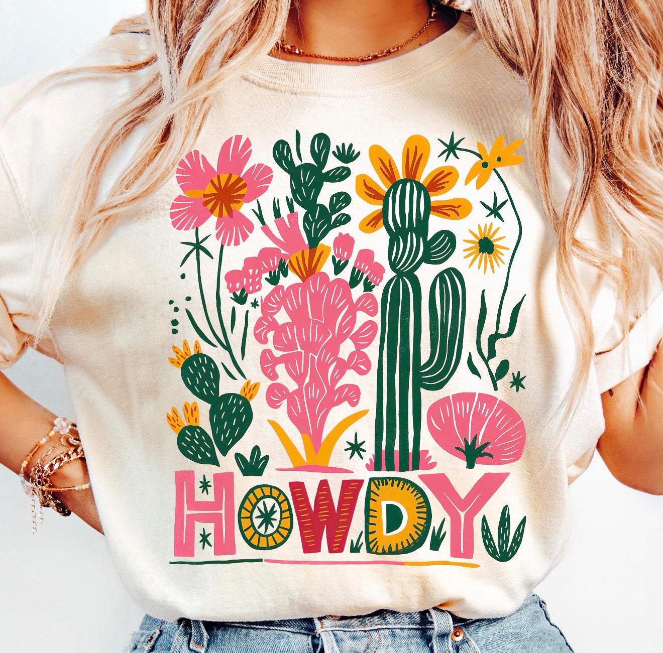 Howdy Comfort Color Tee (ivory)