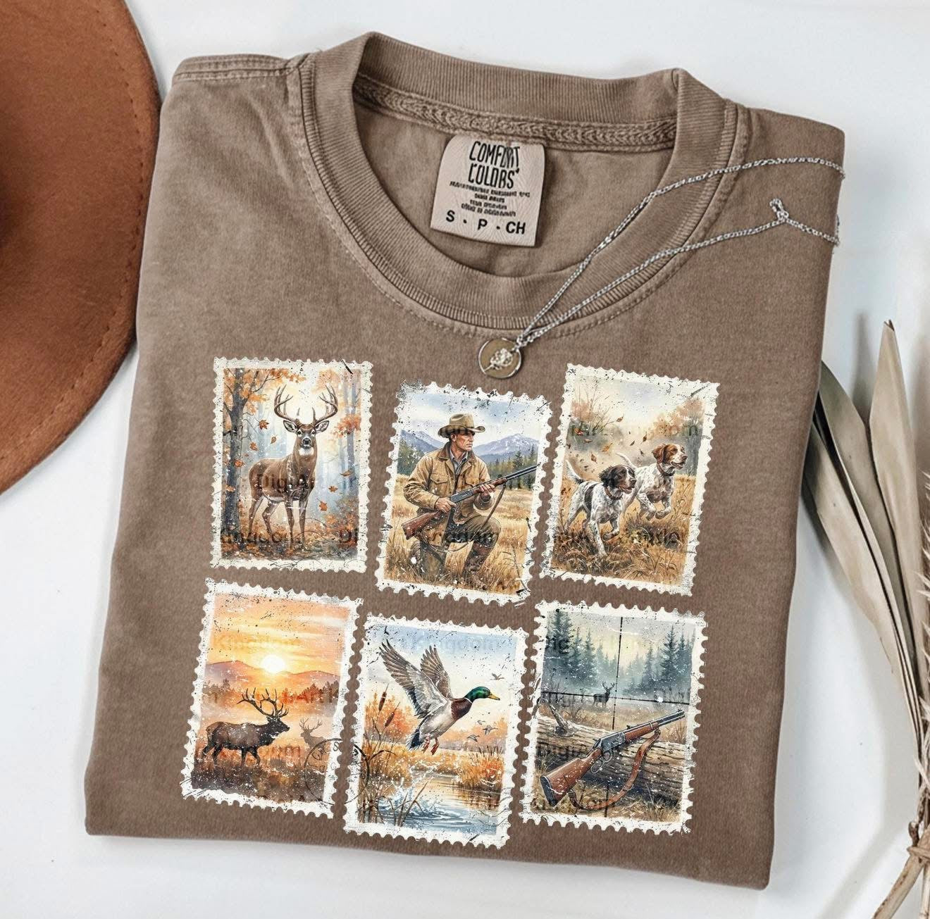 Hunting Stamps Comfort Color Tee (espresso)