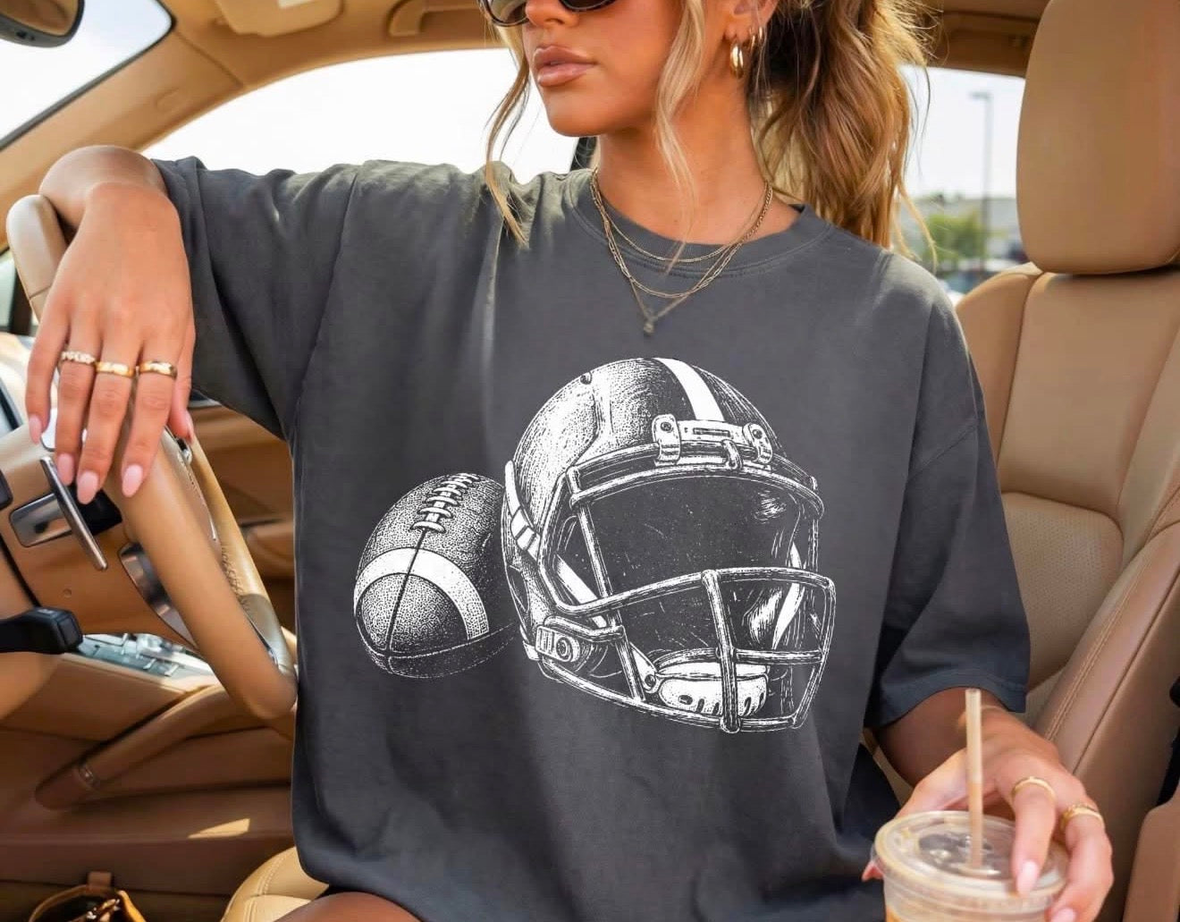 Football Comfort Color Tee (pepper)