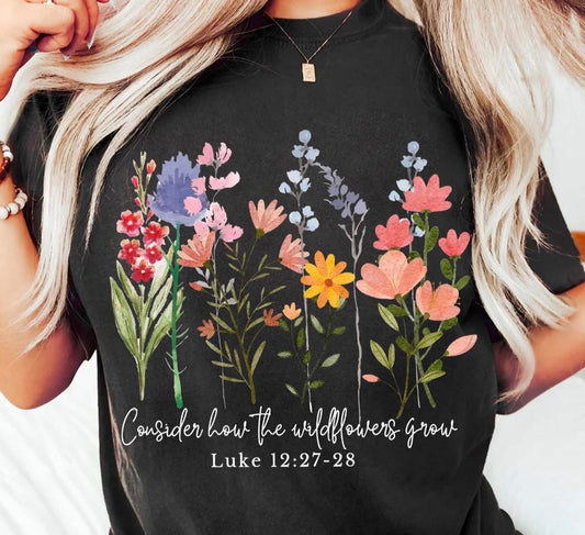 Wildflowers Comfort Color (black)