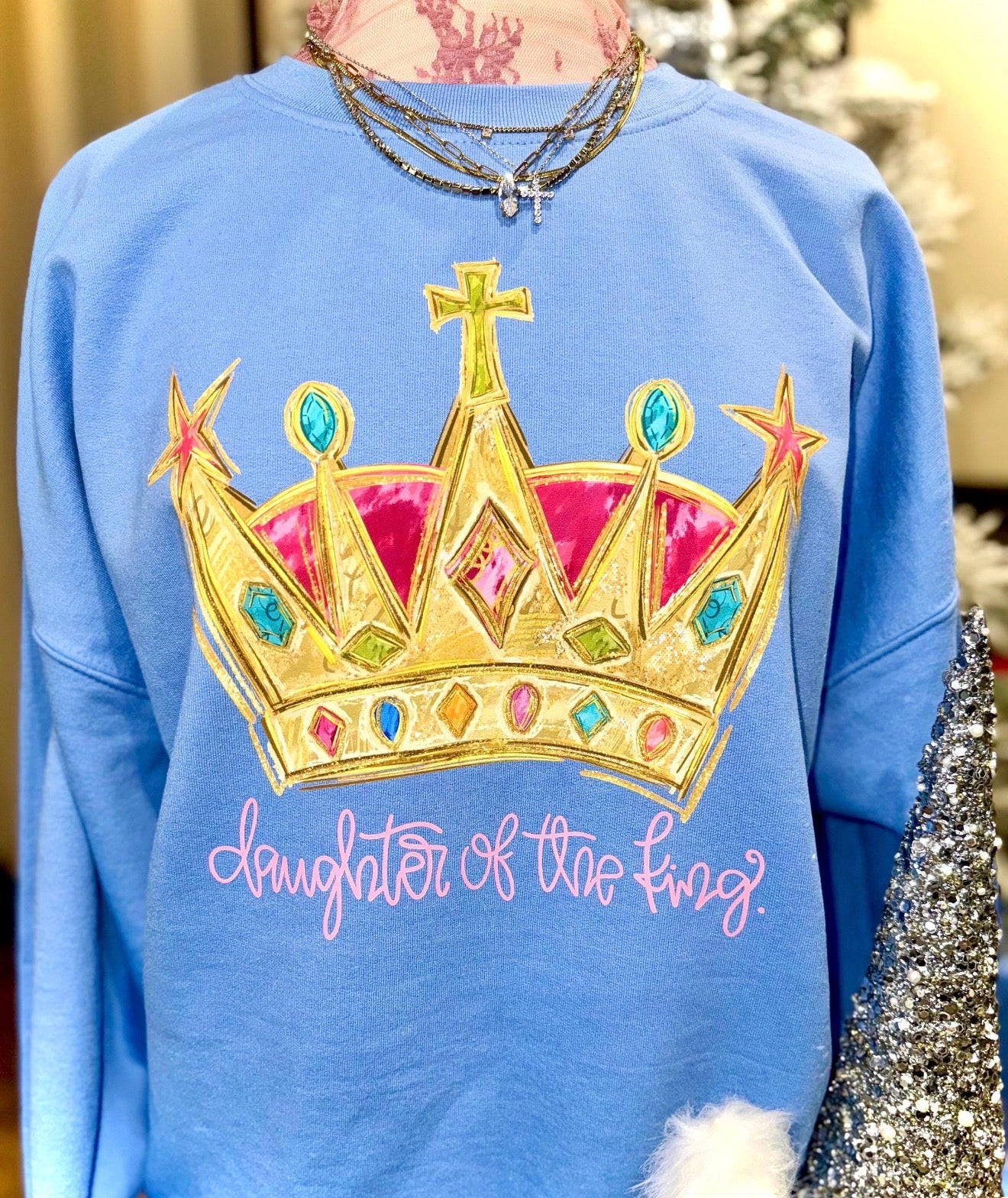 Daughter of The King Comfort Color Crew (hydrangea)