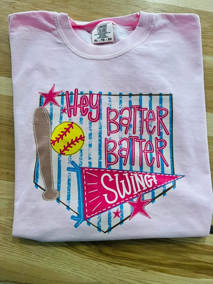 Hey Batter Batter Comfort Color Tee