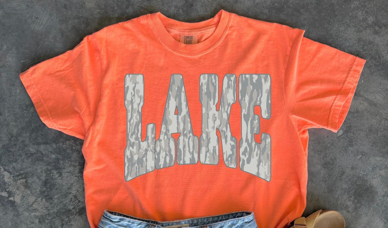 Camo Lake Comfort Color Tee