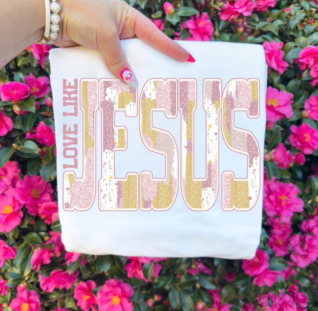 Love Like Jesus Comfort Color Tee (white)