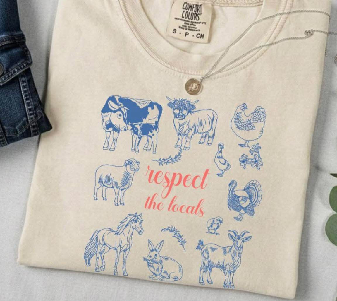 Respect the locals Comfort Color Tee (Ivory)