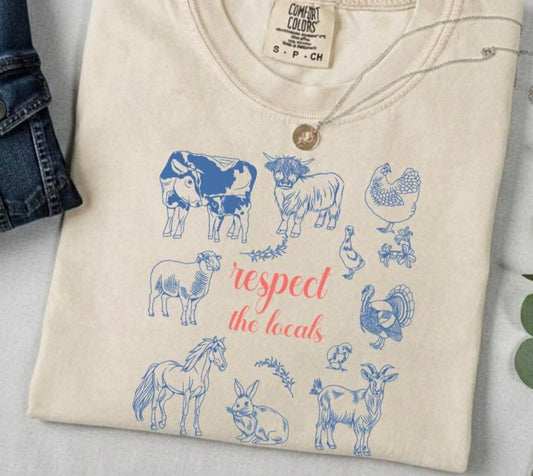 Respect the locals Comfort Color Tee (Ivory)