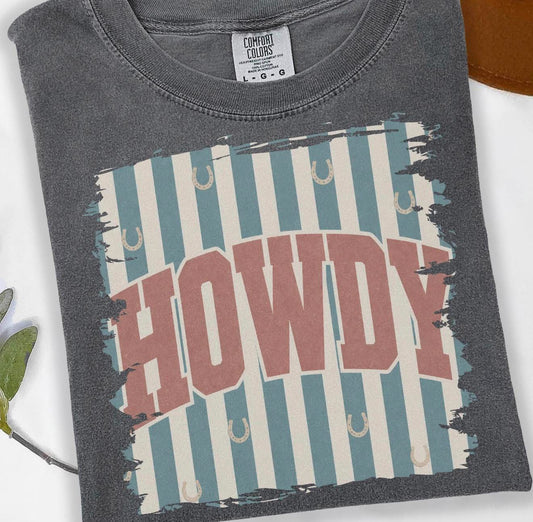 Howdy Comfort Color Tee (Pepper)