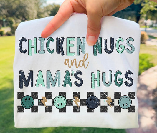 Chicken Nugs & Mama’s Hugs Comfort Color Tee (white)
