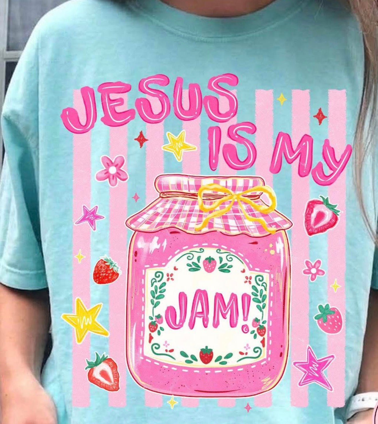 Jesus is my jam Comfort Color (chalky mint)