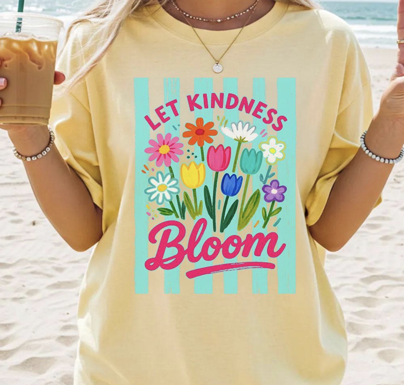 Let Kindness Bloom Comfort Color Tee (butter)