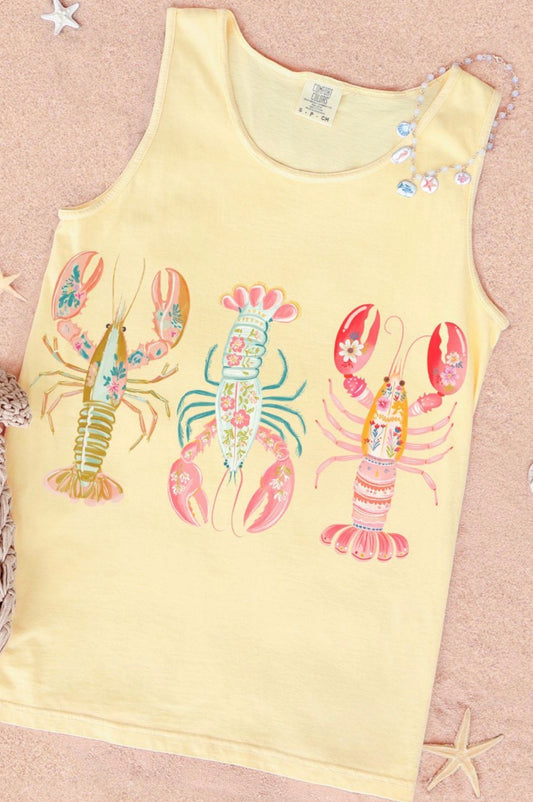 Crawfish Comfort Color Tank (butter)