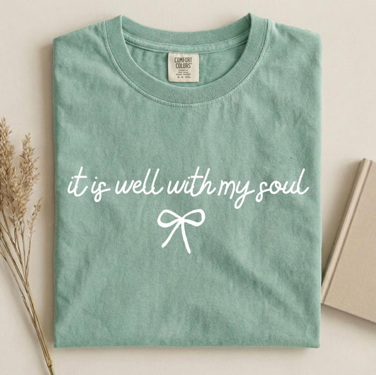 It is well with my soul comfort color tee