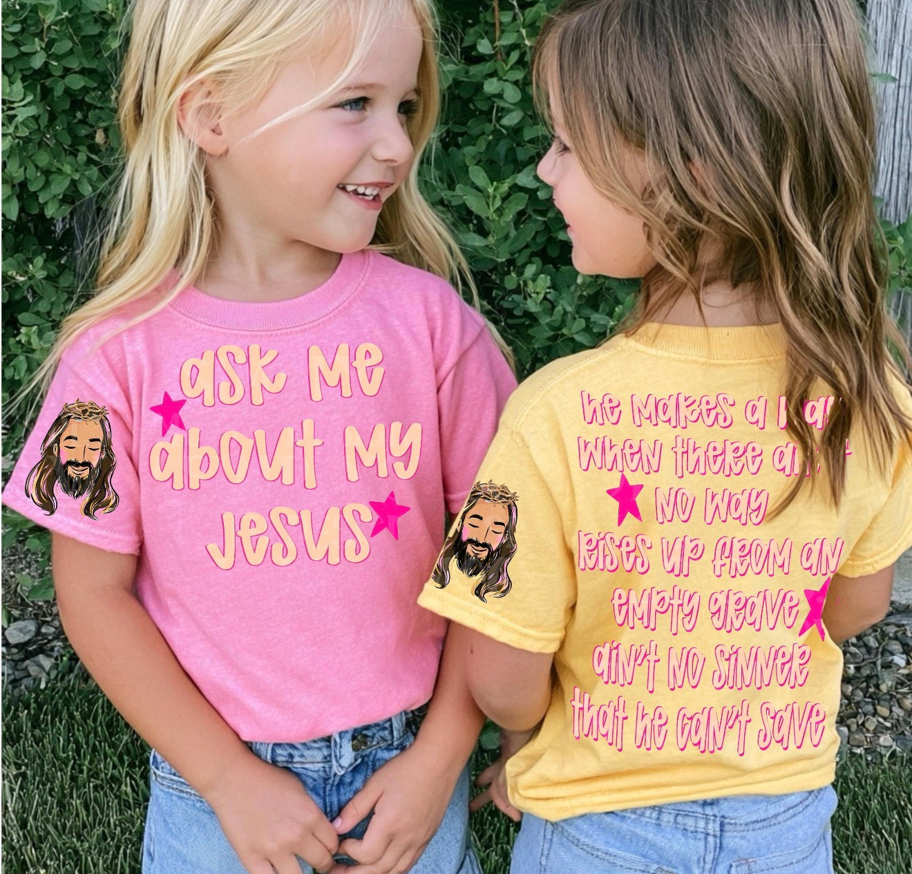 Ask Me About My Jesus Kiddo Tee